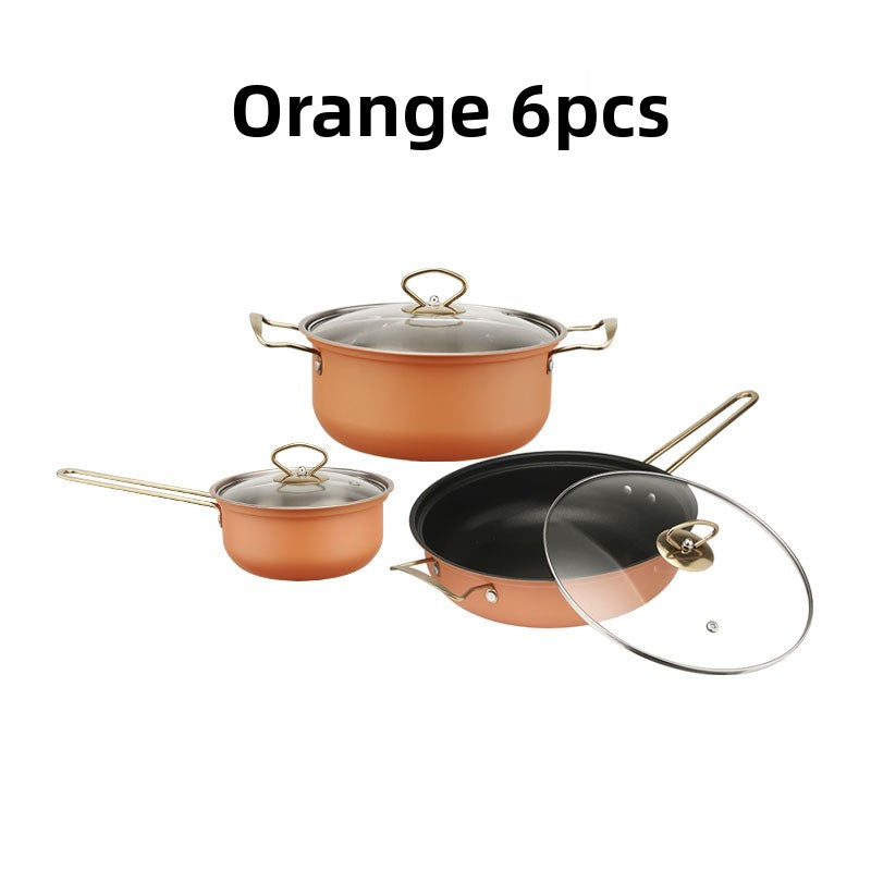 Stainless Steel Cookware Set with Glass Lid