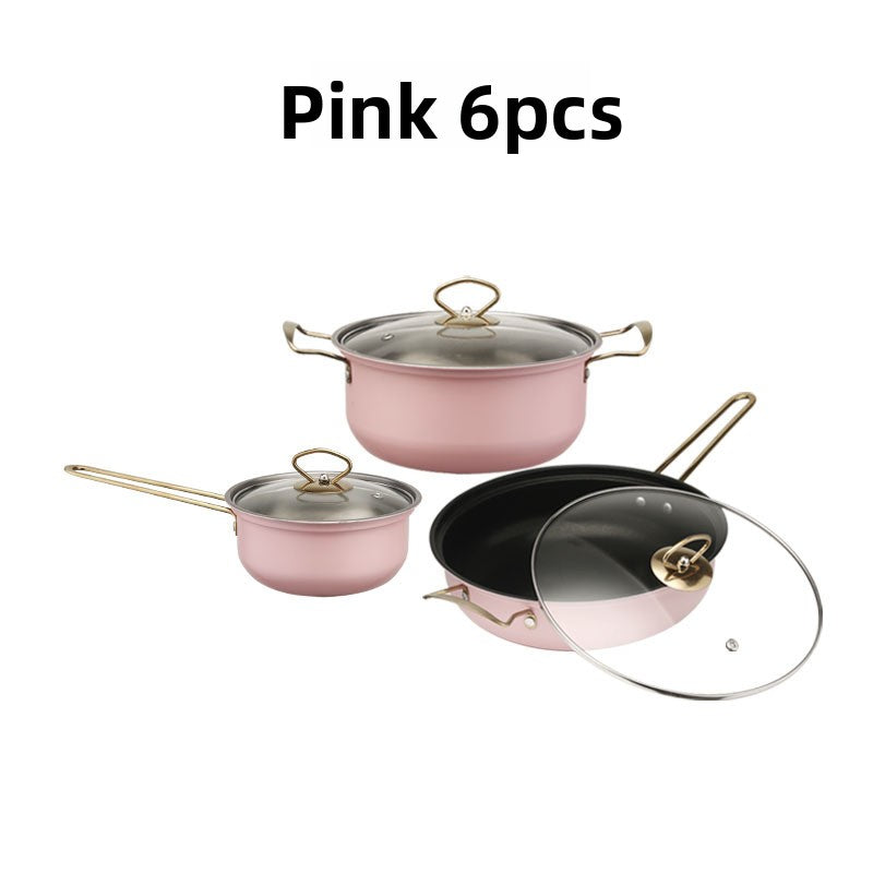 Stainless Steel Cookware Set with Glass Lid