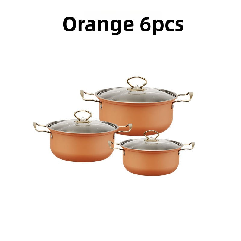 Stainless Steel Cookware Set with Glass Lid