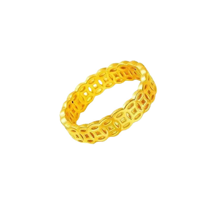 Stainless steel copper coin ring