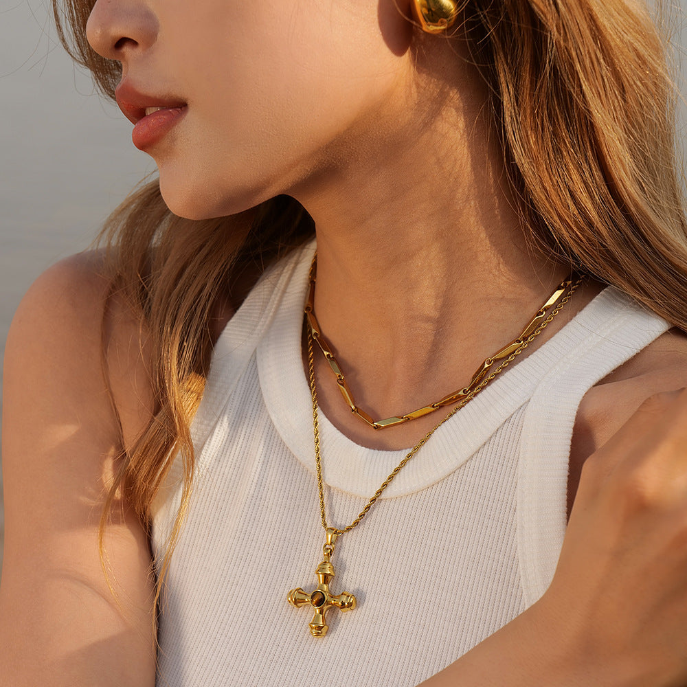 Stainless steel cross necklace