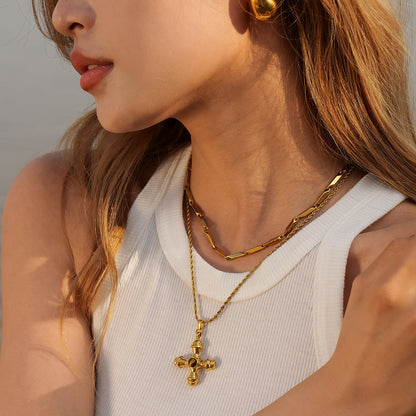 Stainless steel cross necklace