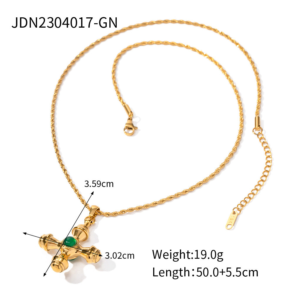 Stainless steel cross necklace