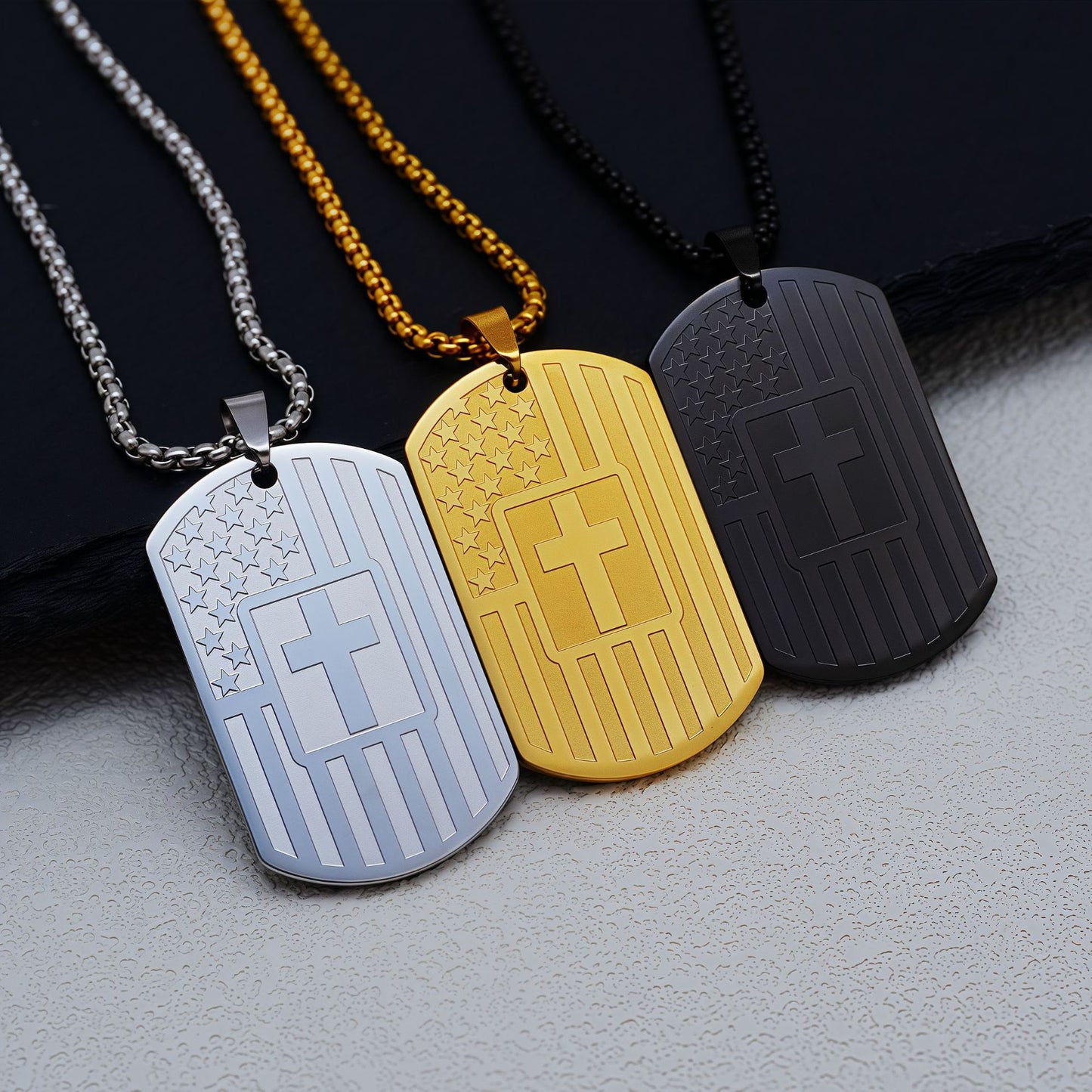 Stainless steel cross pendant