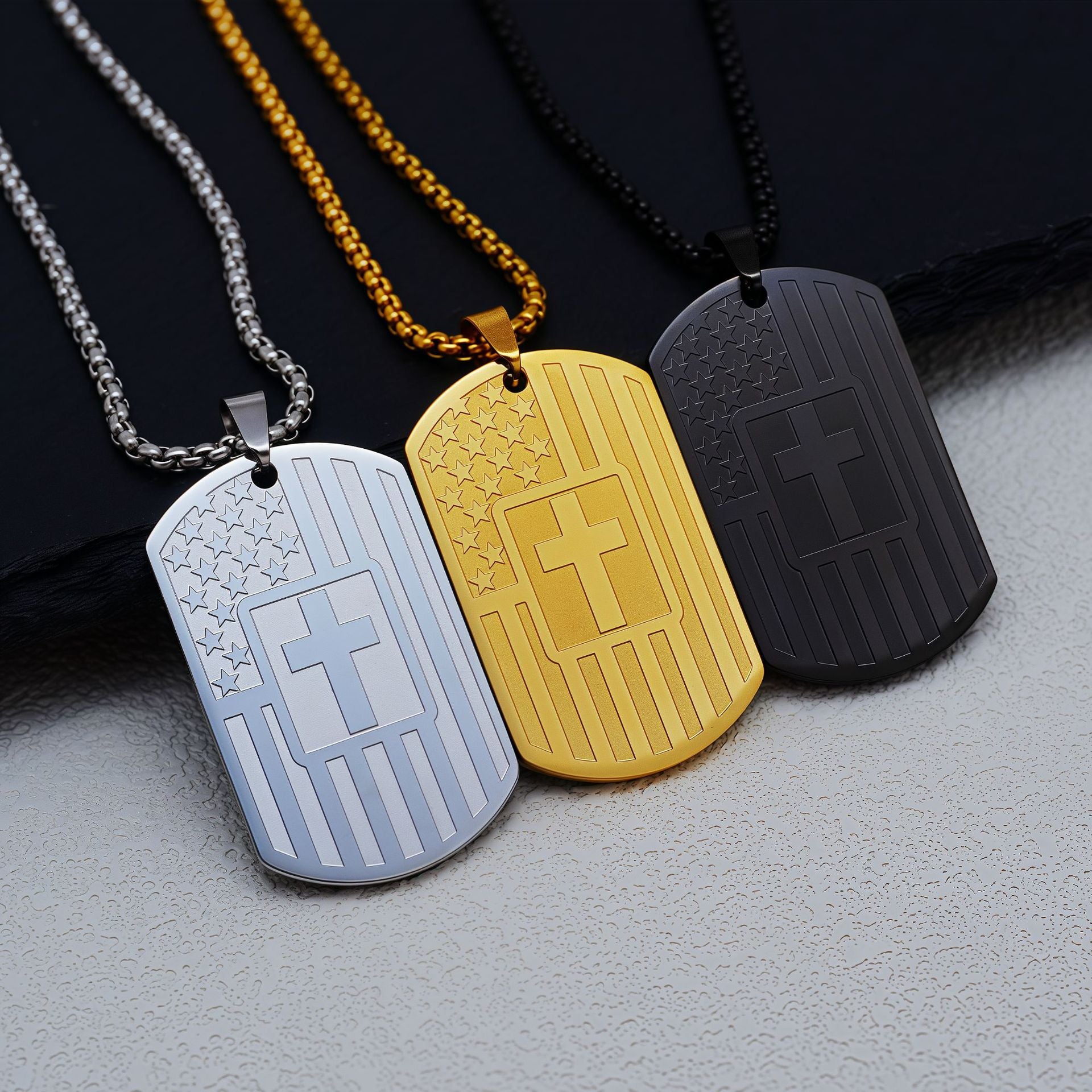 Stainless steel cross pendant