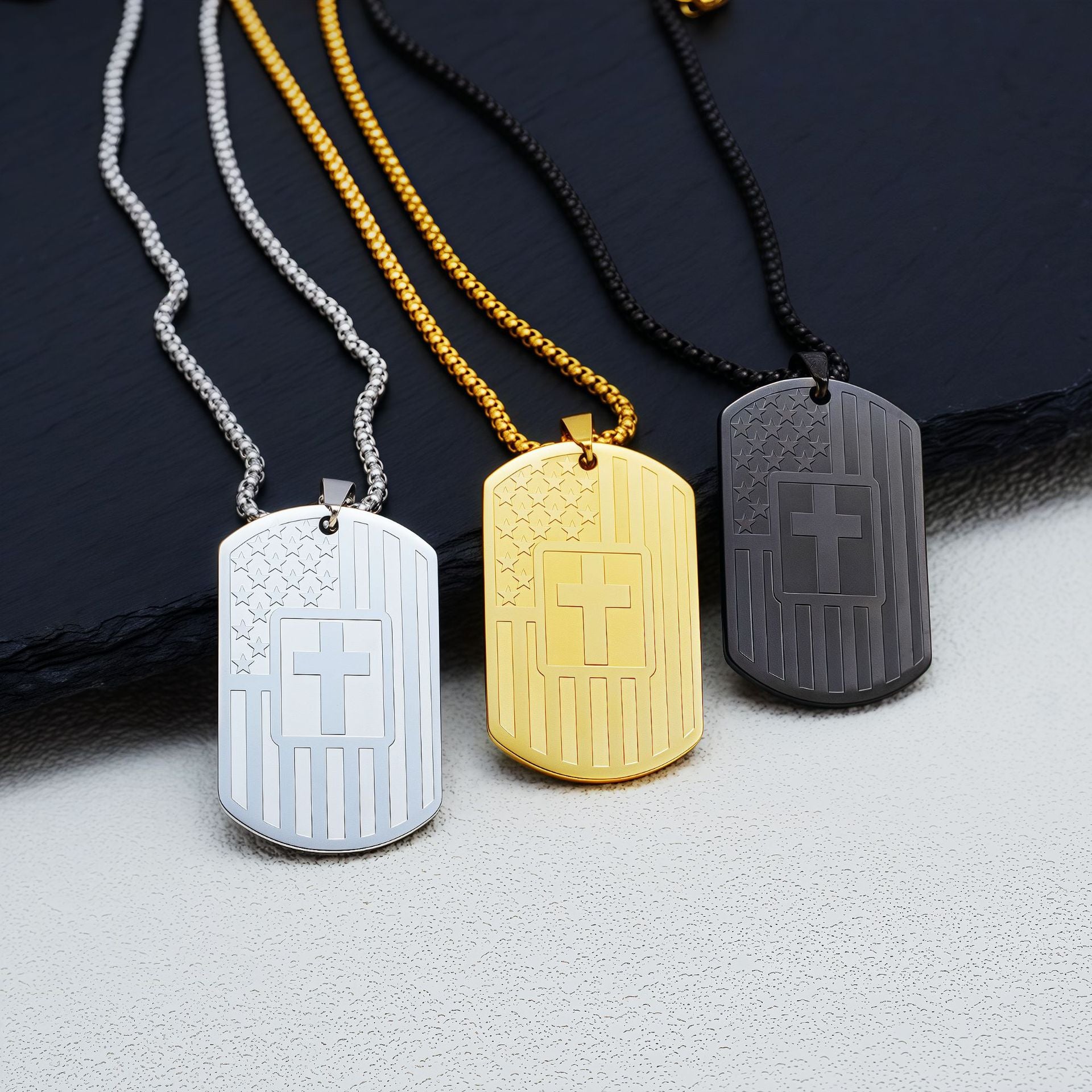 Stainless steel cross pendant