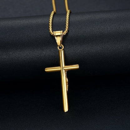 Stainless Steel Cross Pendant Necklace