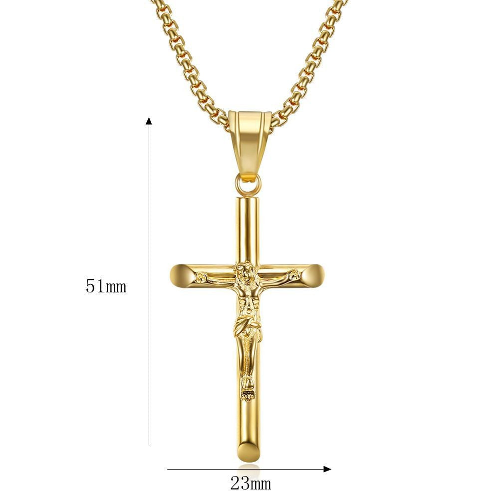 Stainless Steel Cross Pendant Necklace