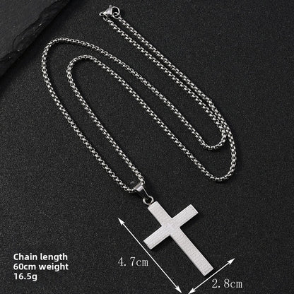 Stainless Steel Cross Pendant Necklace