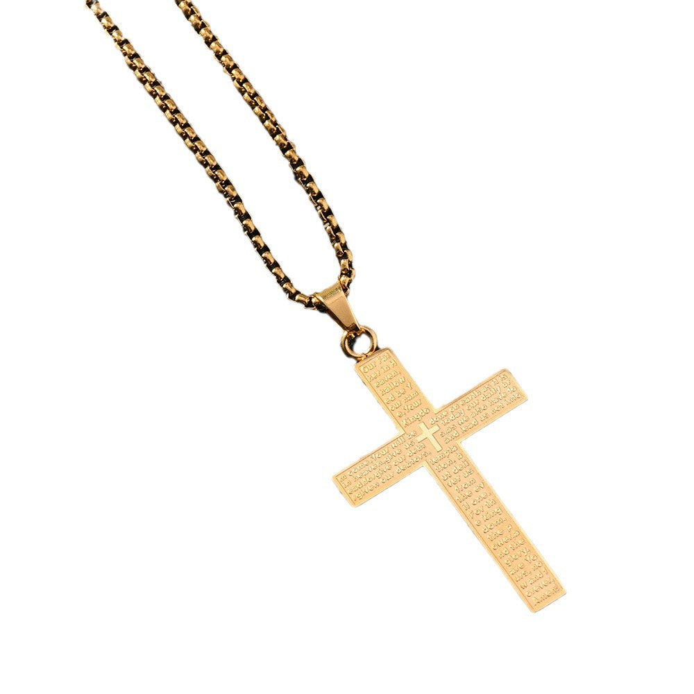 Stainless Steel Cross Pendant Necklace