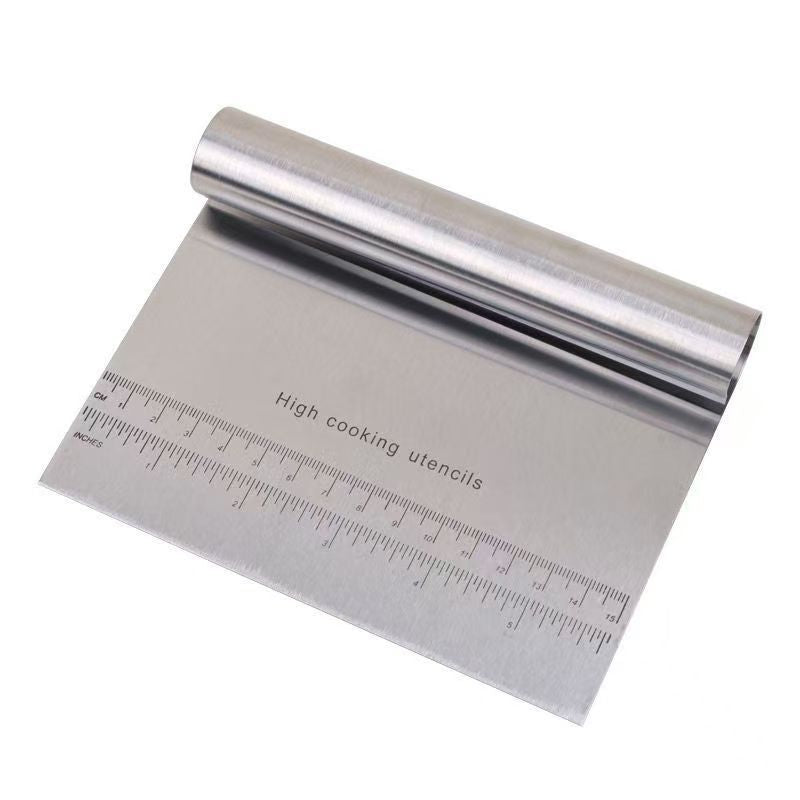 Stainless steel cutting surface scraper