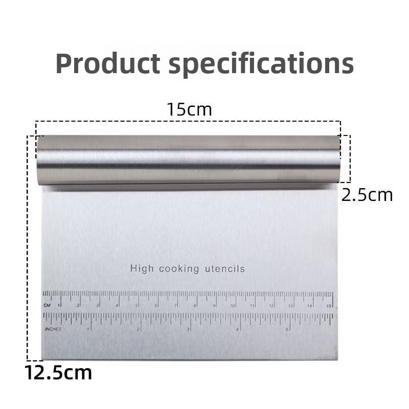 Stainless steel cutting surface scraper