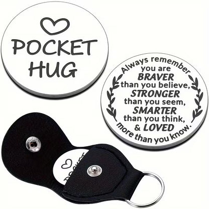 Stainless Steel Decision Coin with Leather Case