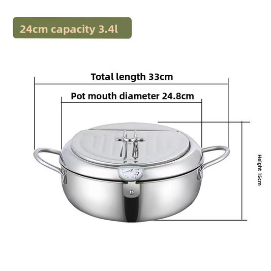 Stainless steel deep fryer