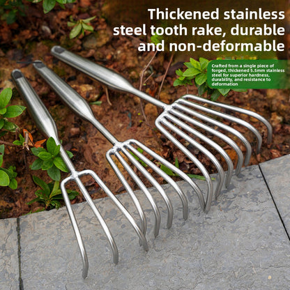 Stainless Steel Digging Rake for Beach and Garden