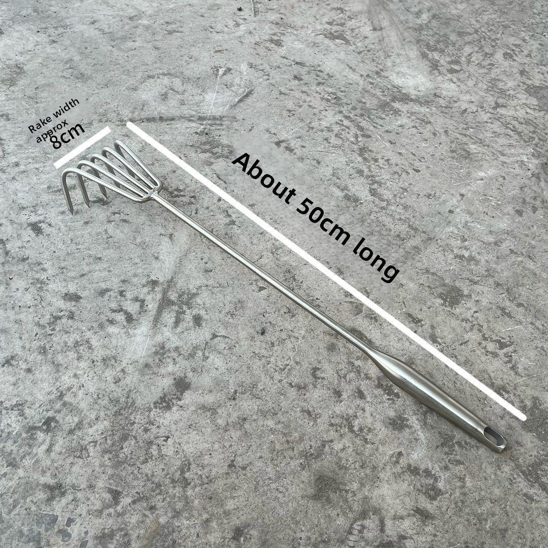 Stainless Steel Digging Rake for Beach and Garden