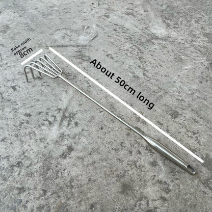 Stainless Steel Digging Rake for Beach and Garden