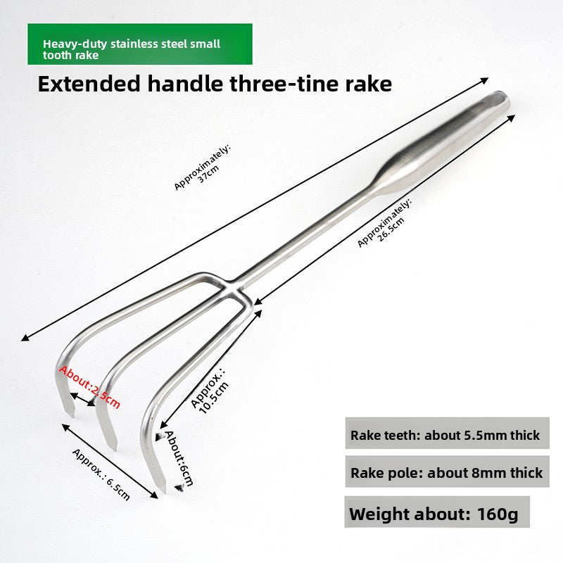 Stainless Steel Digging Rake for Beach and Garden
