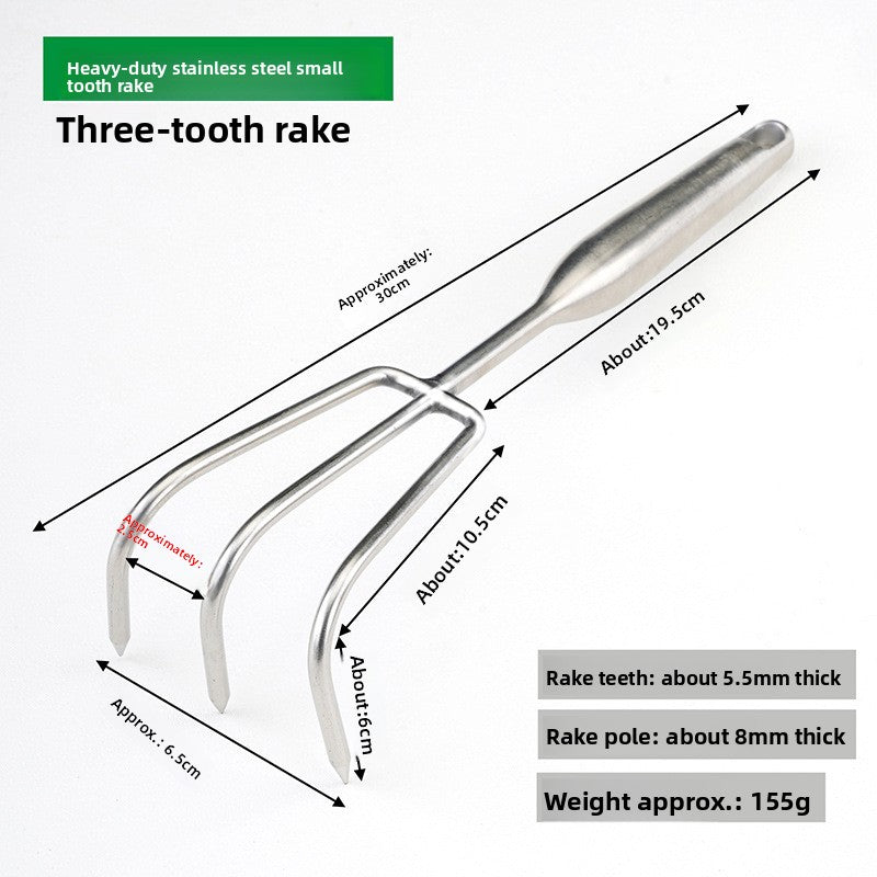 Stainless Steel Digging Rake for Beach and Garden