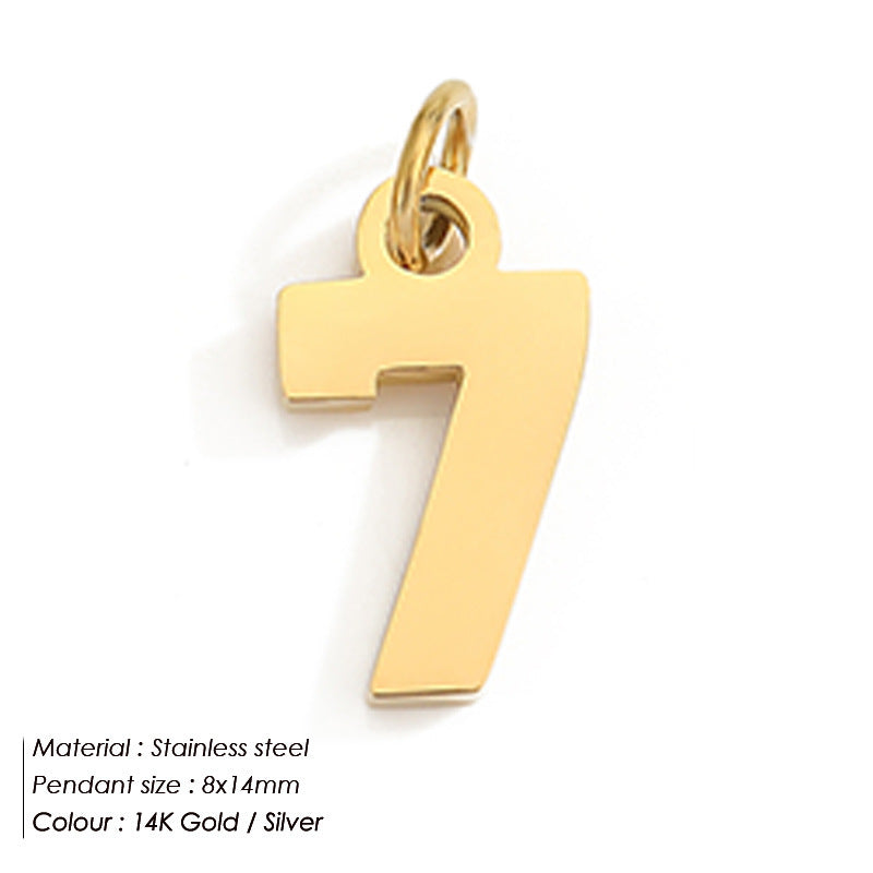 Stainless Steel Digital Jewelry Pendant