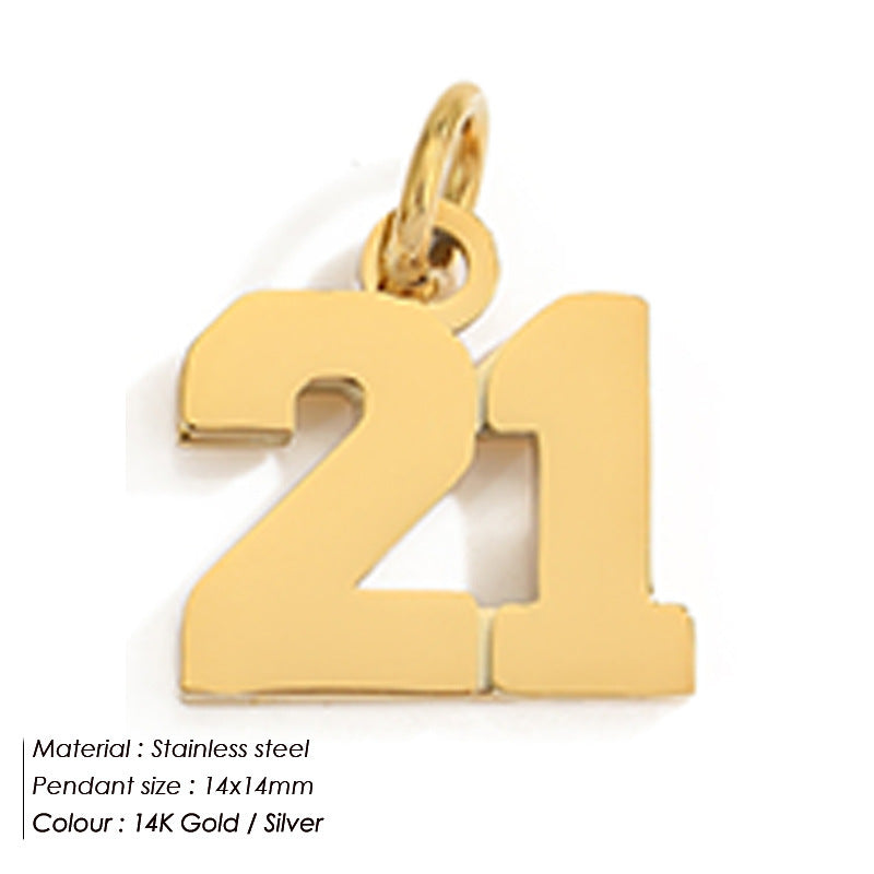 Stainless Steel Digital Jewelry Pendant
