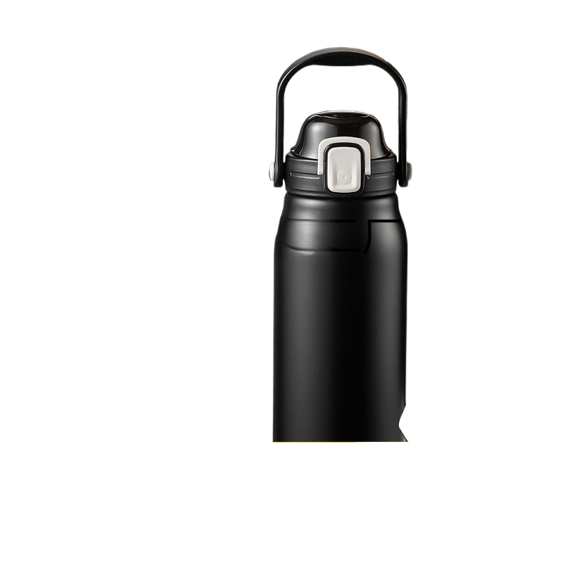 Stainless Steel Double Drink Thermos Cup with Straw