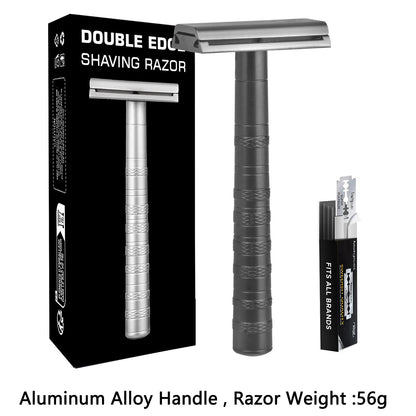 Stainless Steel Double-Edged Razor, Double-Sided Blades