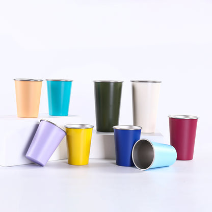 Stainless steel drinking cup