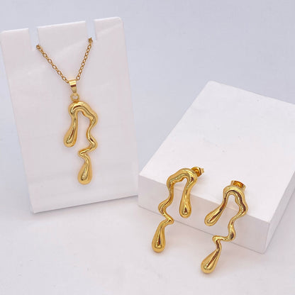 Stainless Steel Earrings and Necklace