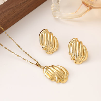 Stainless Steel Earrings and Necklace
