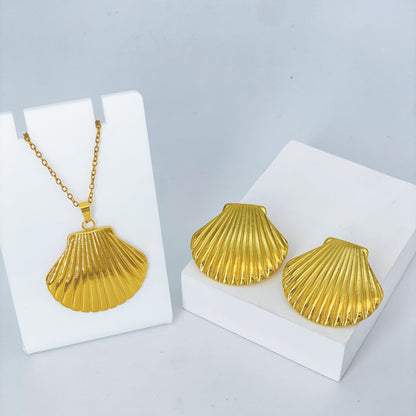 Stainless Steel Earrings and Necklace