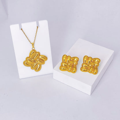 Stainless Steel Earrings and Necklace