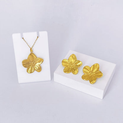 Stainless Steel Earrings and Necklace