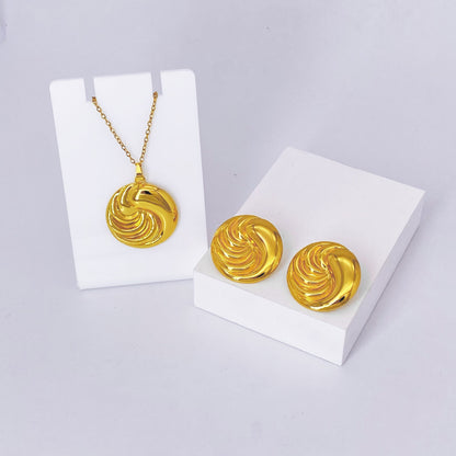 Stainless Steel Earrings and Necklace