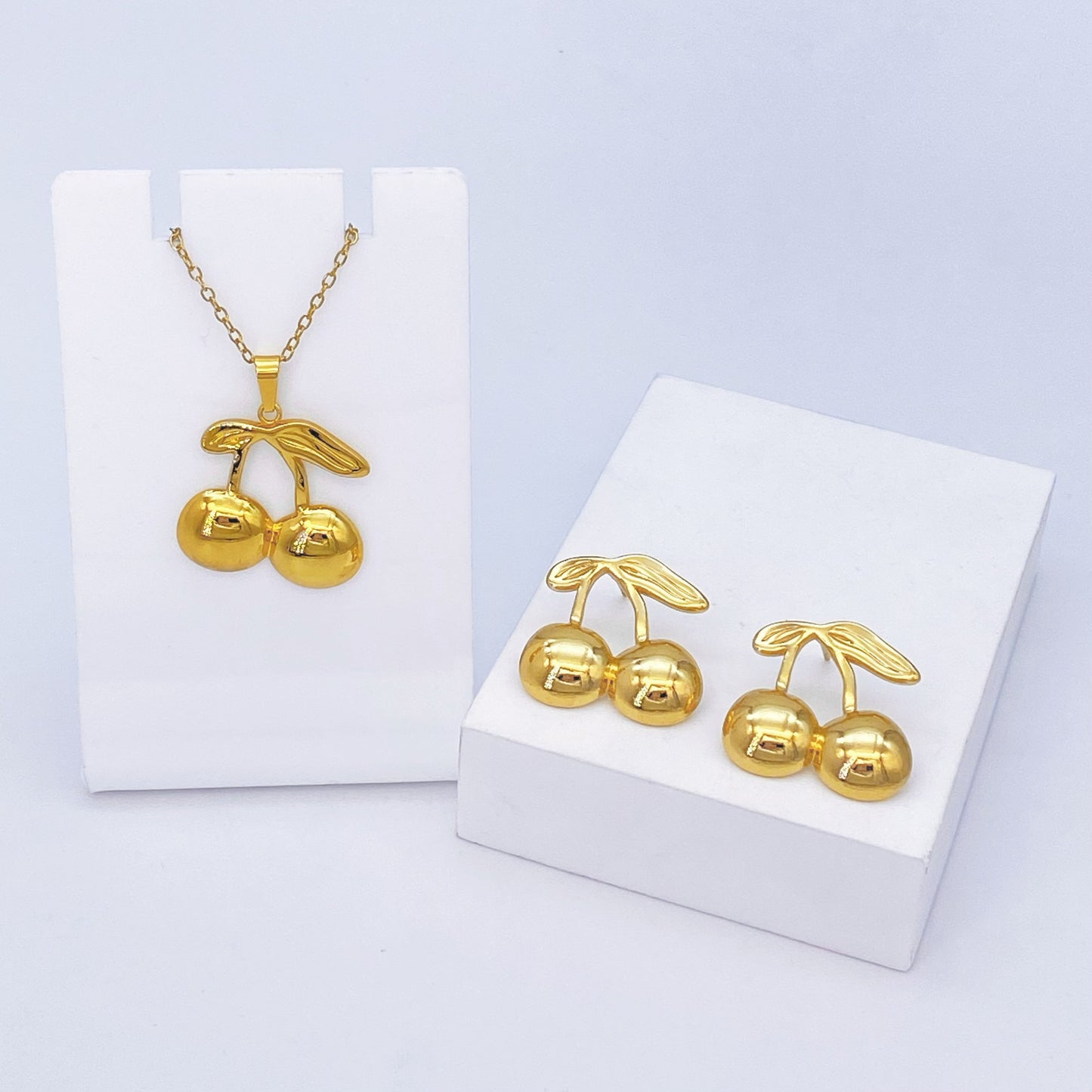 Stainless Steel Earrings and Necklace