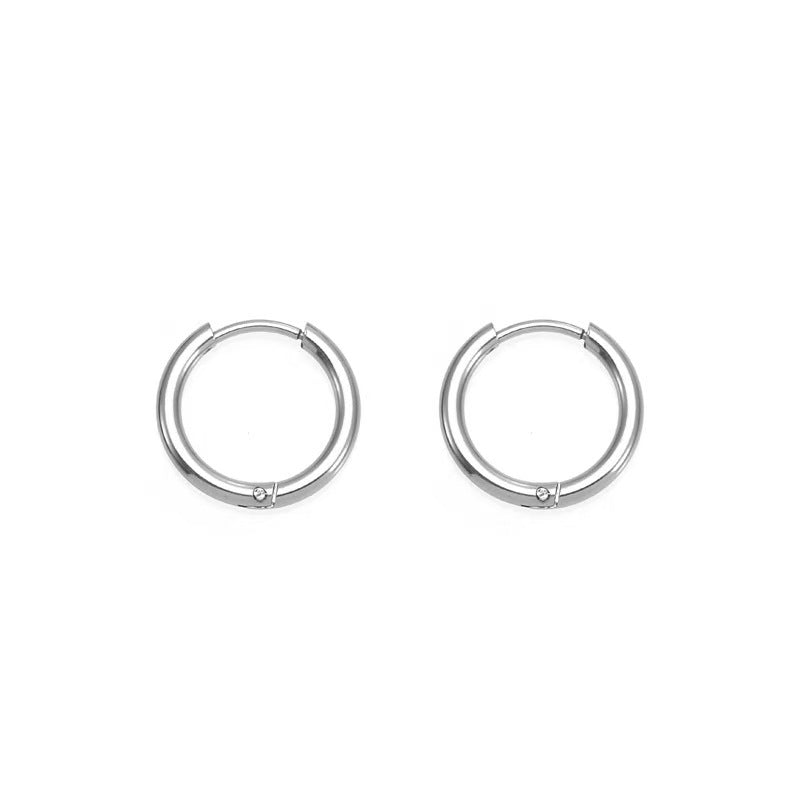 Stainless Steel Electroplated Circle Earrings