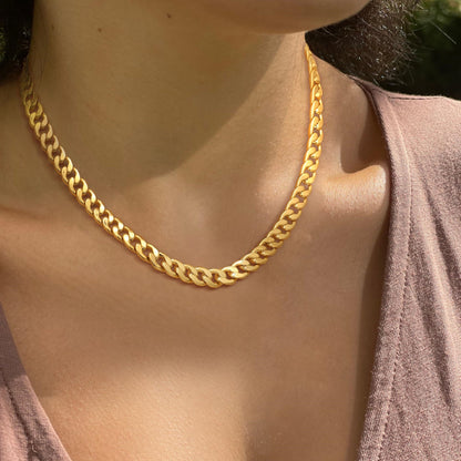 Stainless Steel Electroplated Gold Geometric Necklace