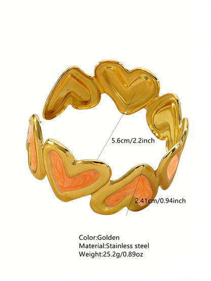 Stainless Steel Enamel Bracelet