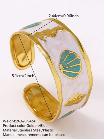 Stainless Steel Enamel Bracelet