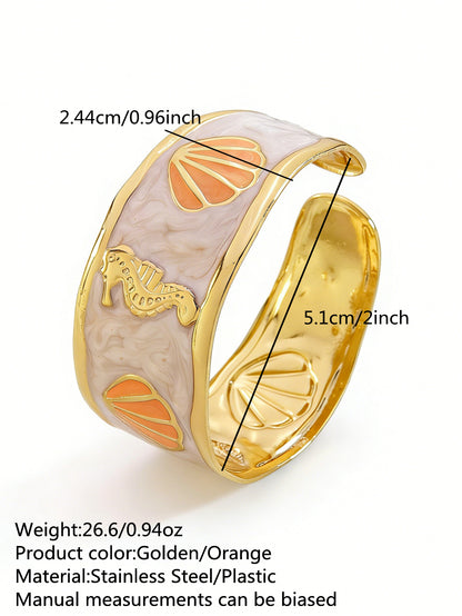 Stainless Steel Enamel Bracelet