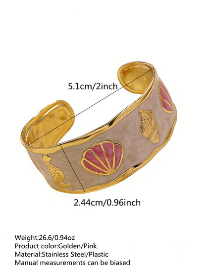Stainless Steel Enamel Bracelet