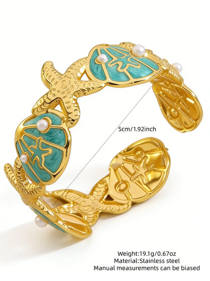 Stainless Steel Enamel Bracelet