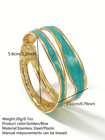 Stainless Steel Enamel Bracelet