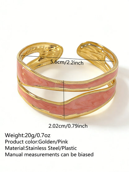 Stainless Steel Enamel Bracelet