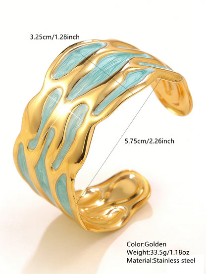Stainless Steel Enamel Bracelet