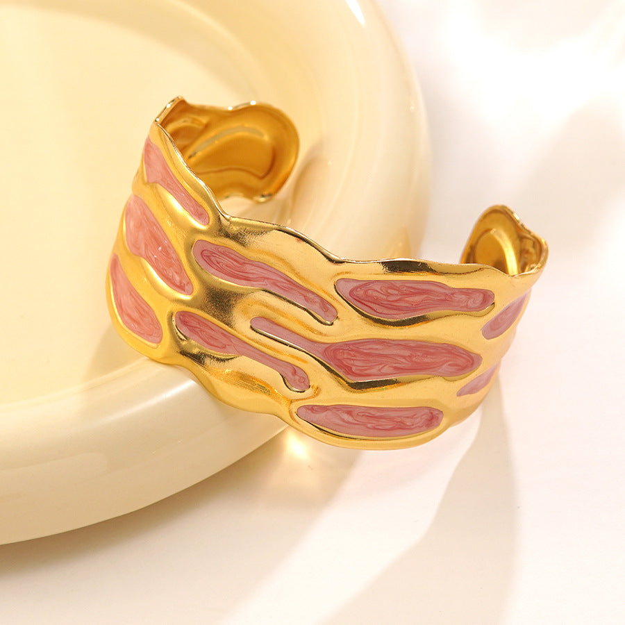 Stainless Steel Enamel Bracelet