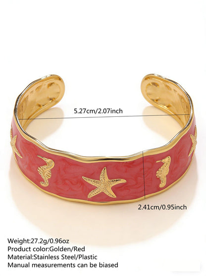 Stainless Steel Enamel Bracelet