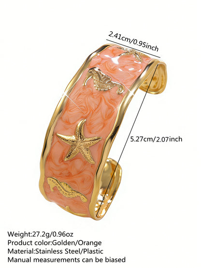 Stainless Steel Enamel Bracelet
