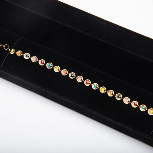 Stainless Steel Enamel Straw Hat Jewelry Set