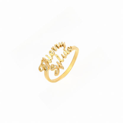 Stainless Steel English Letter Adjustable Ring